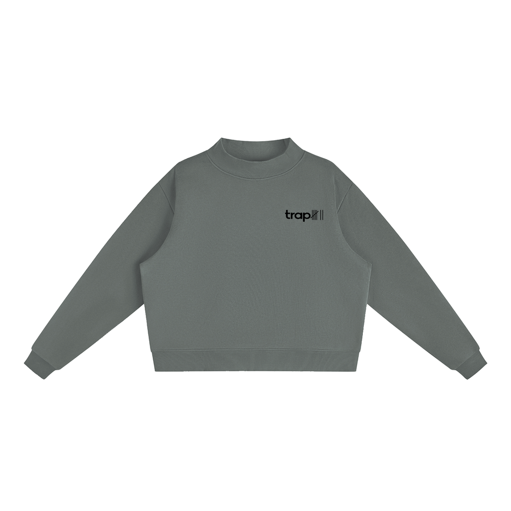 Cozy Mock-Neck Fleece Crewneck