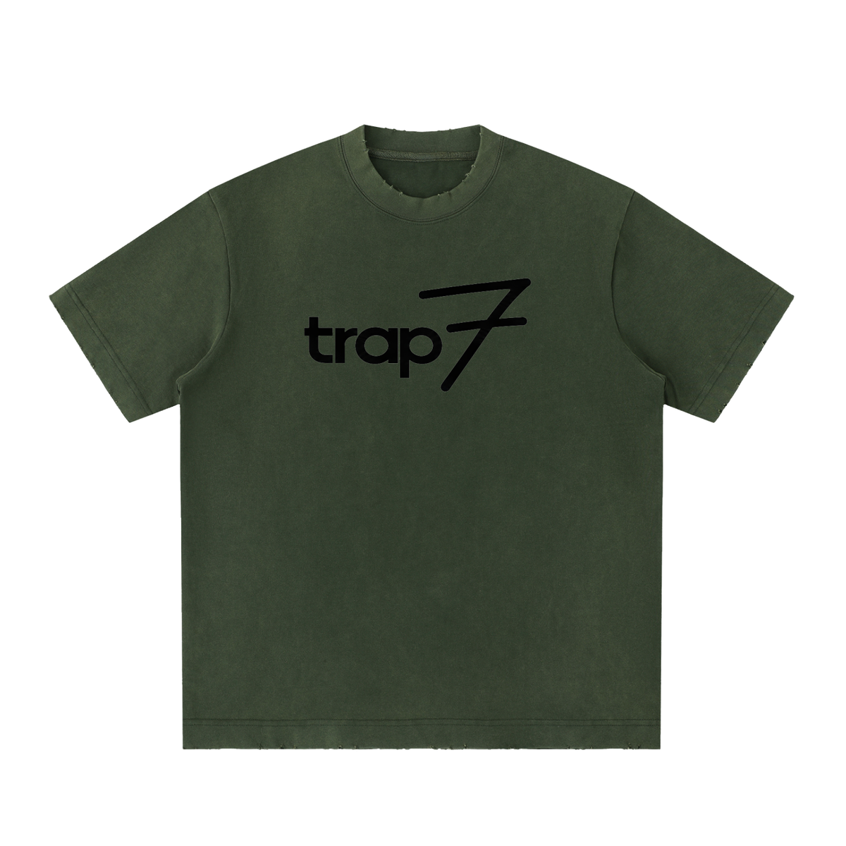 Vintage Washed Frayed-Edge Tee
