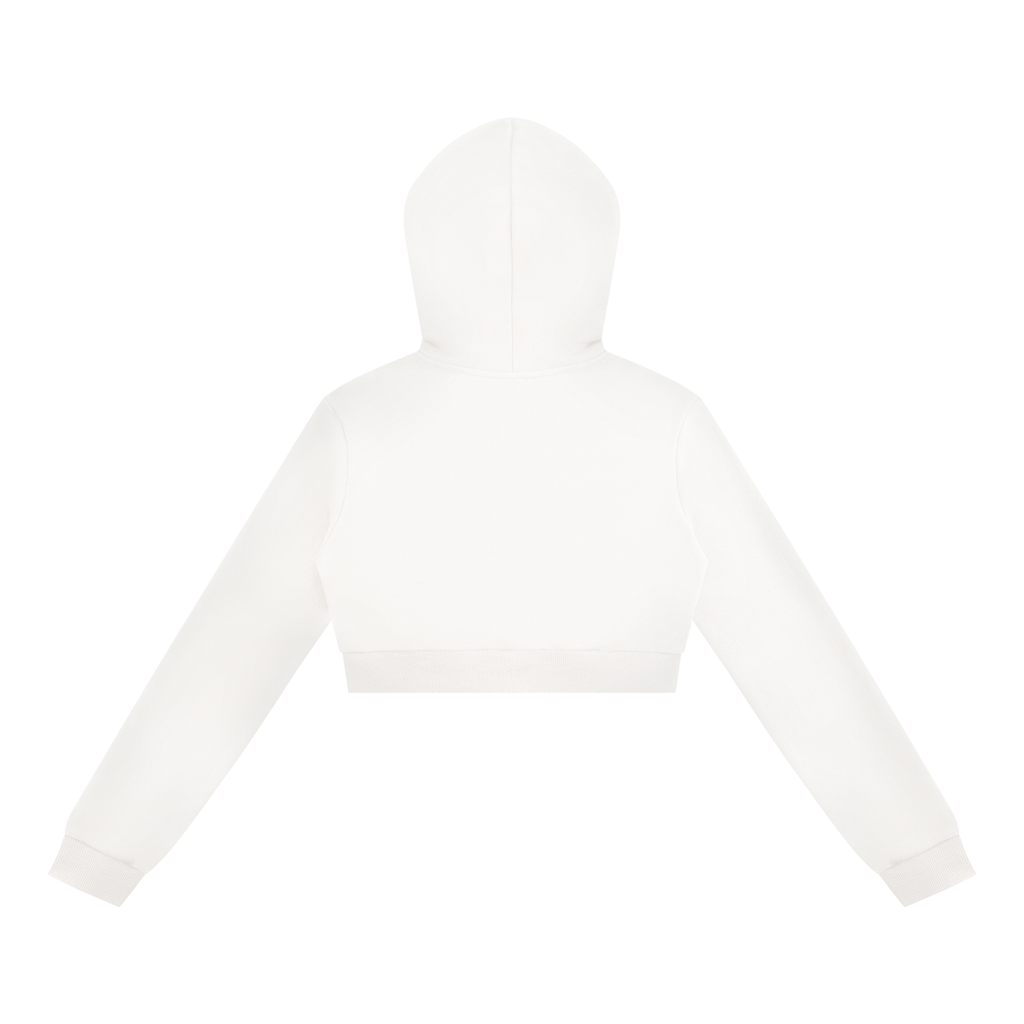 Relaxed Cropped Full-Zip Hoodie