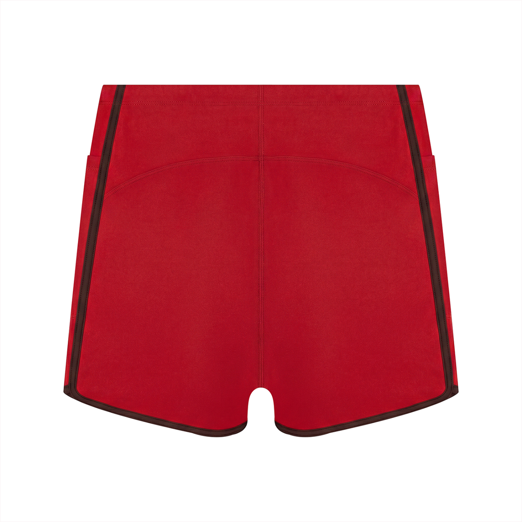 Retro High-Rise Ringer Yoga Shorts