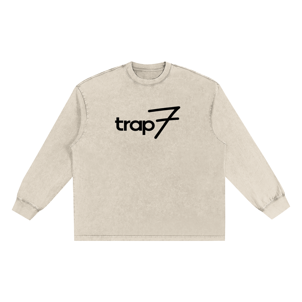 Snow Washed Raw-Edge Tee