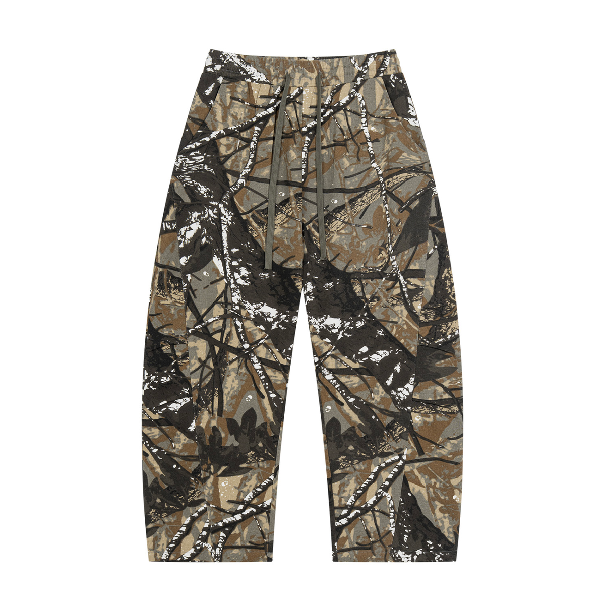 Unisex Camo Barrel-Leg Pants