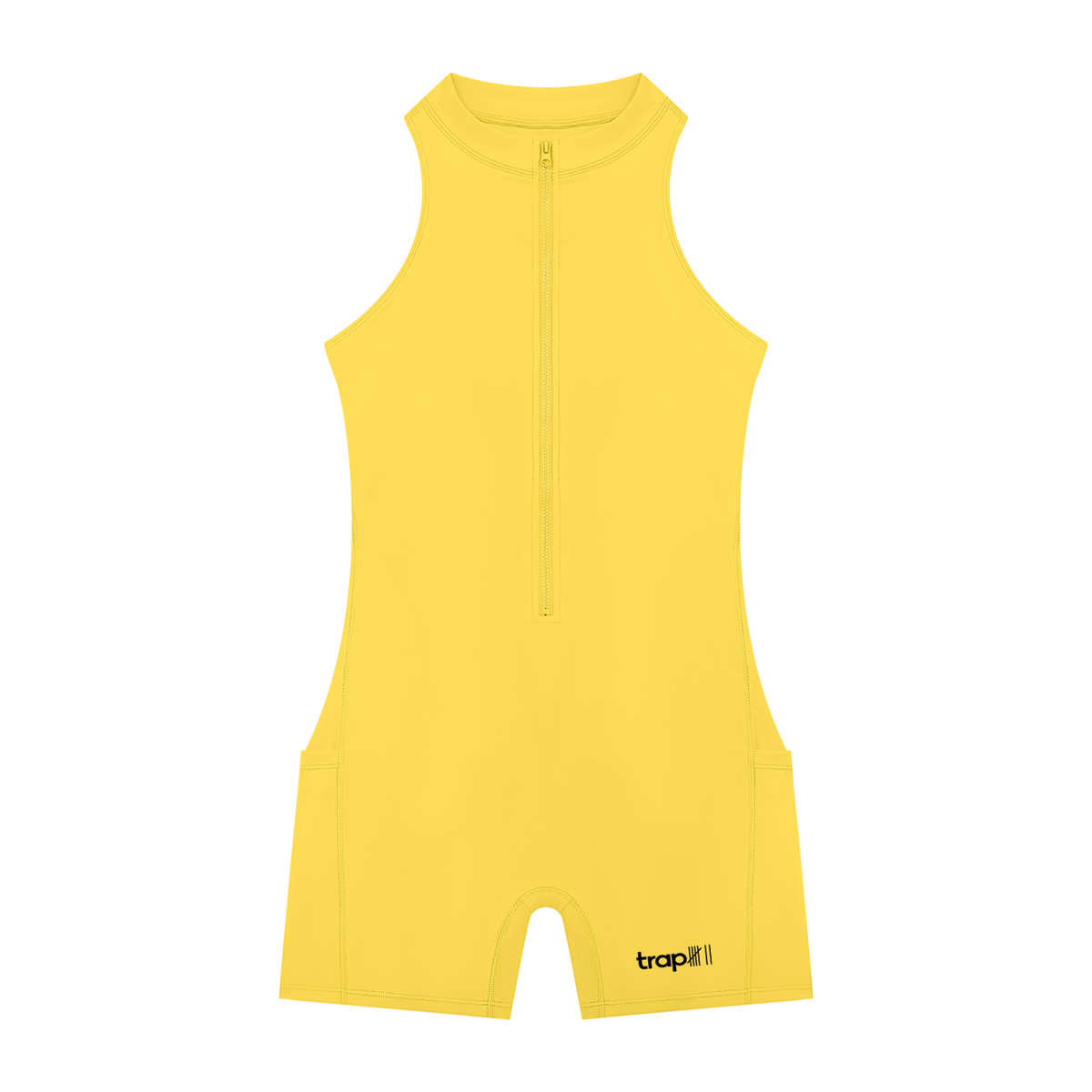 Sleek Quarter-Zip Yoga Romper