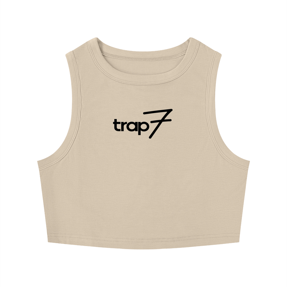 Sculpted Crewneck Crop Tank