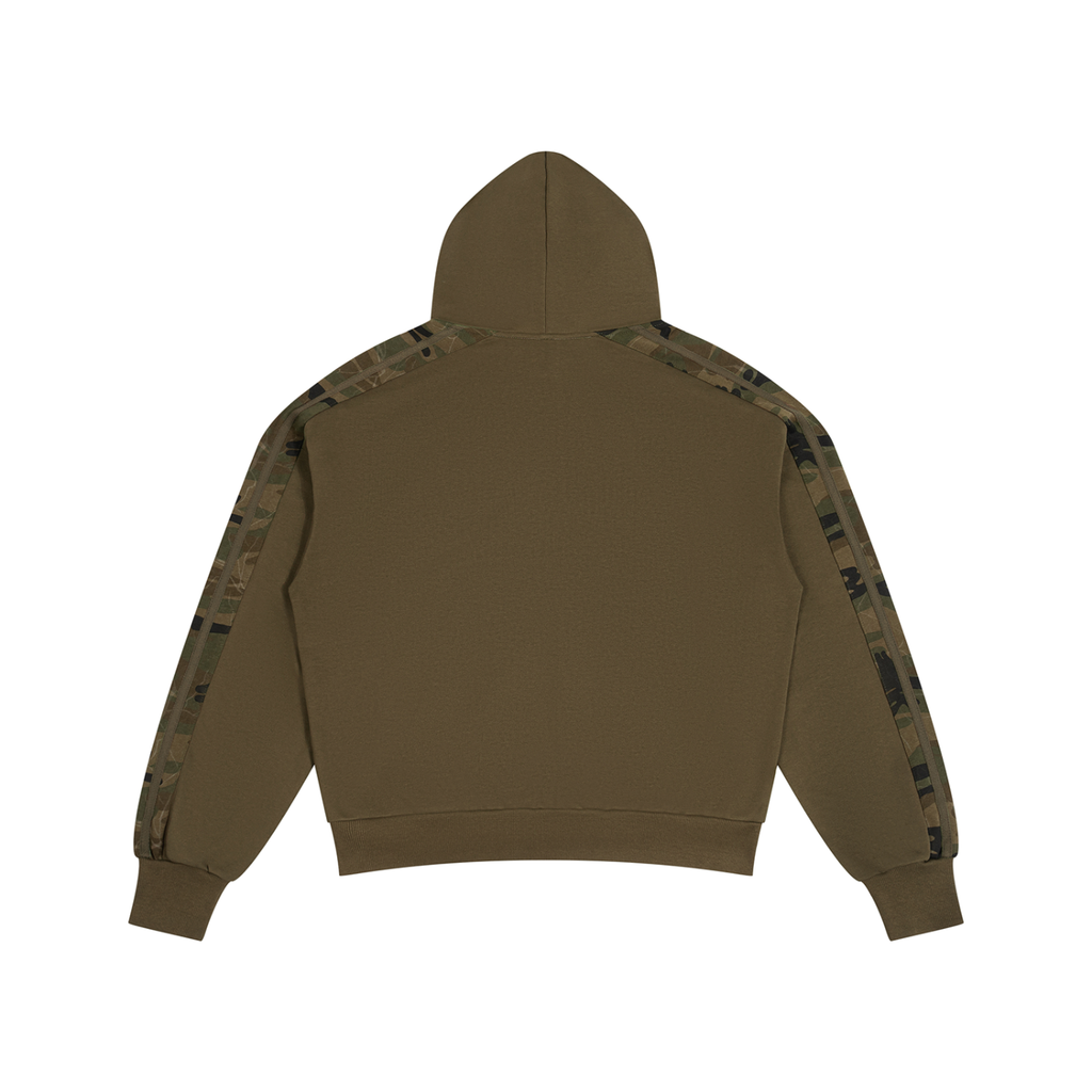 Unisex Camo-Panel Boxy Hoodie