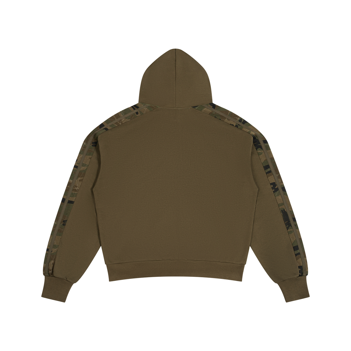 Unisex Camo-Panel Boxy Hoodie