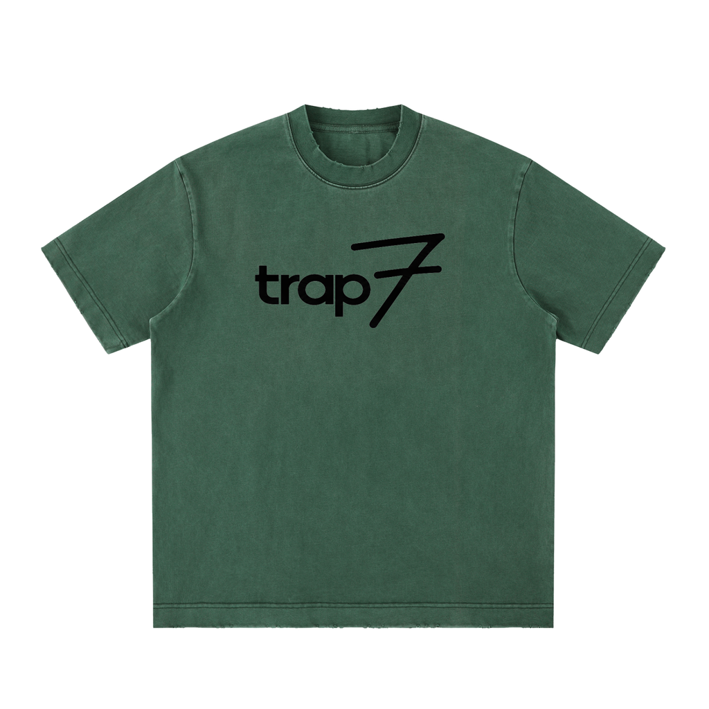 Vintage Washed Frayed-Edge Tee