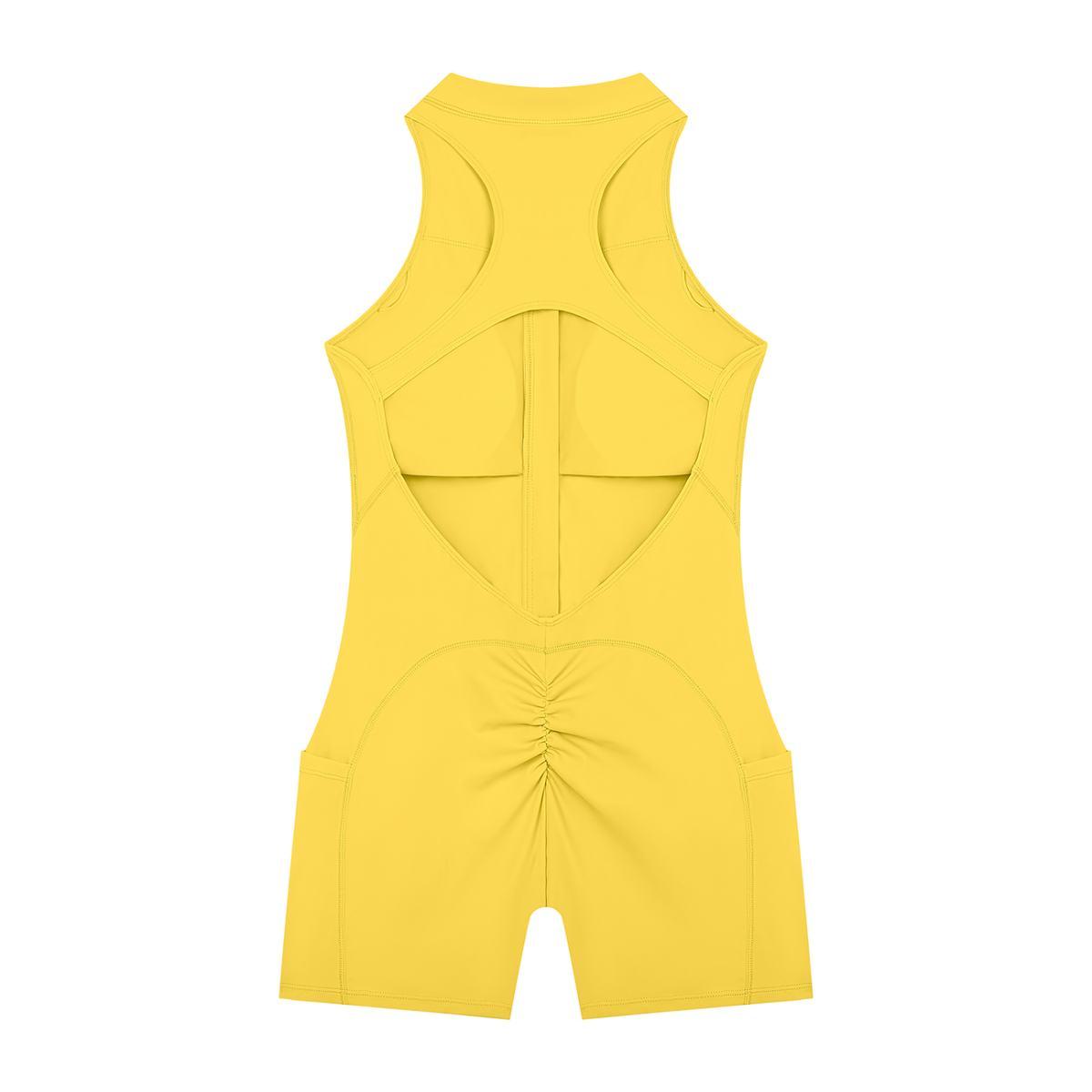 Sleek Quarter-Zip Yoga Romper