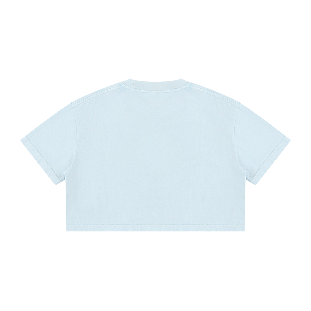 Mineral Wash Cropped Cotton Tee