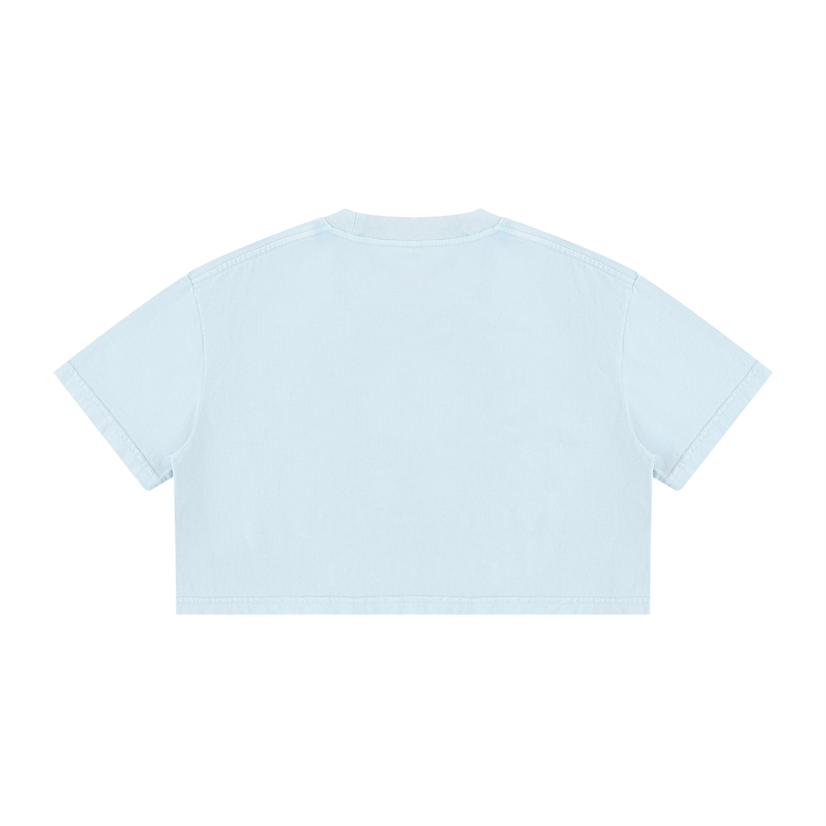 Mineral Wash Cropped Cotton Tee