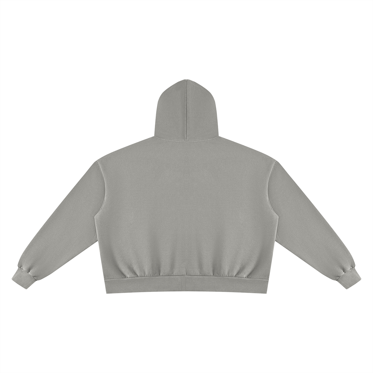 Vintage-Washed Boxy Fleece Hoodie