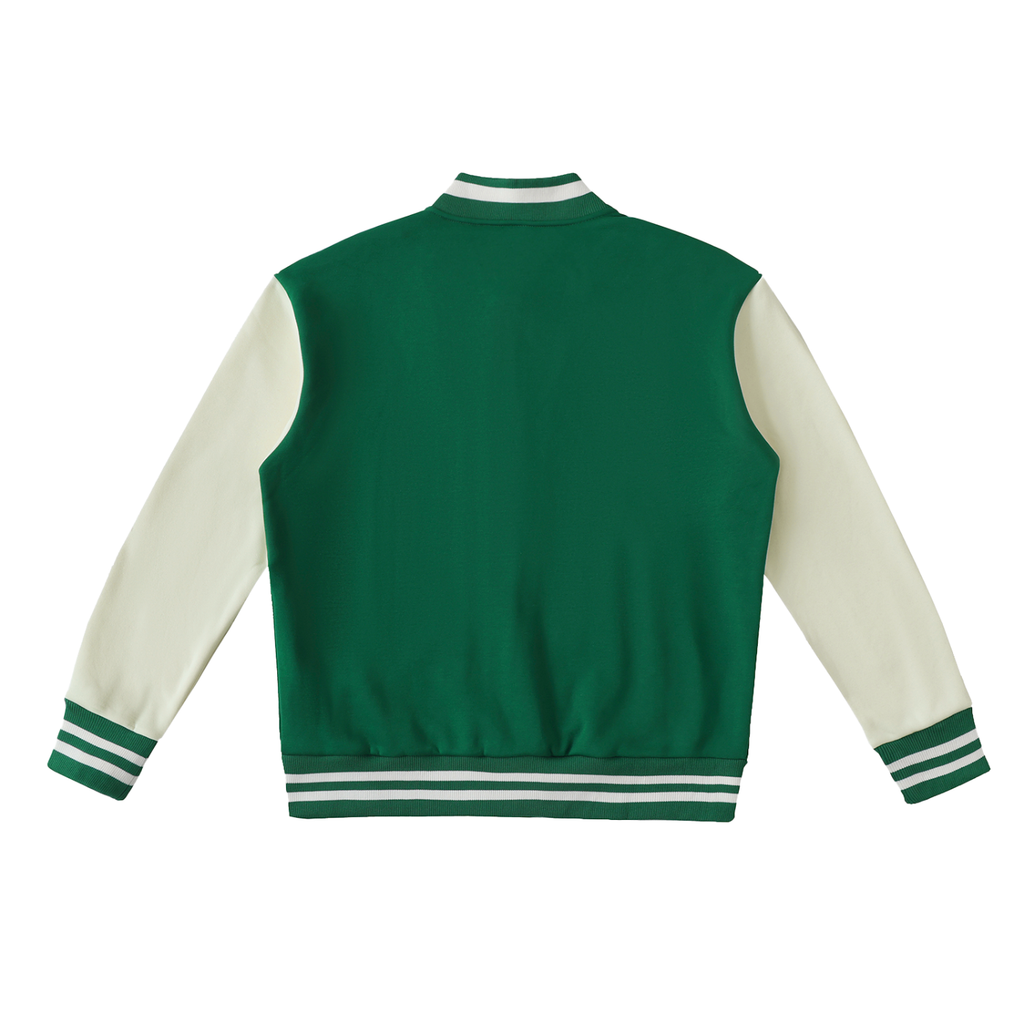 Two-Tone Fleece Varsity Jacket