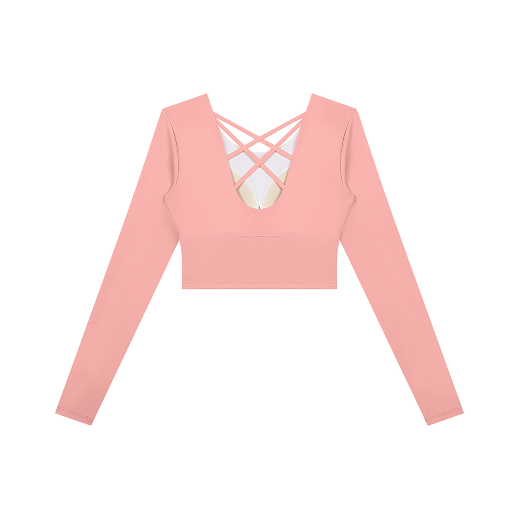 Essential Cropped Long-Sleeve Yoga Tee