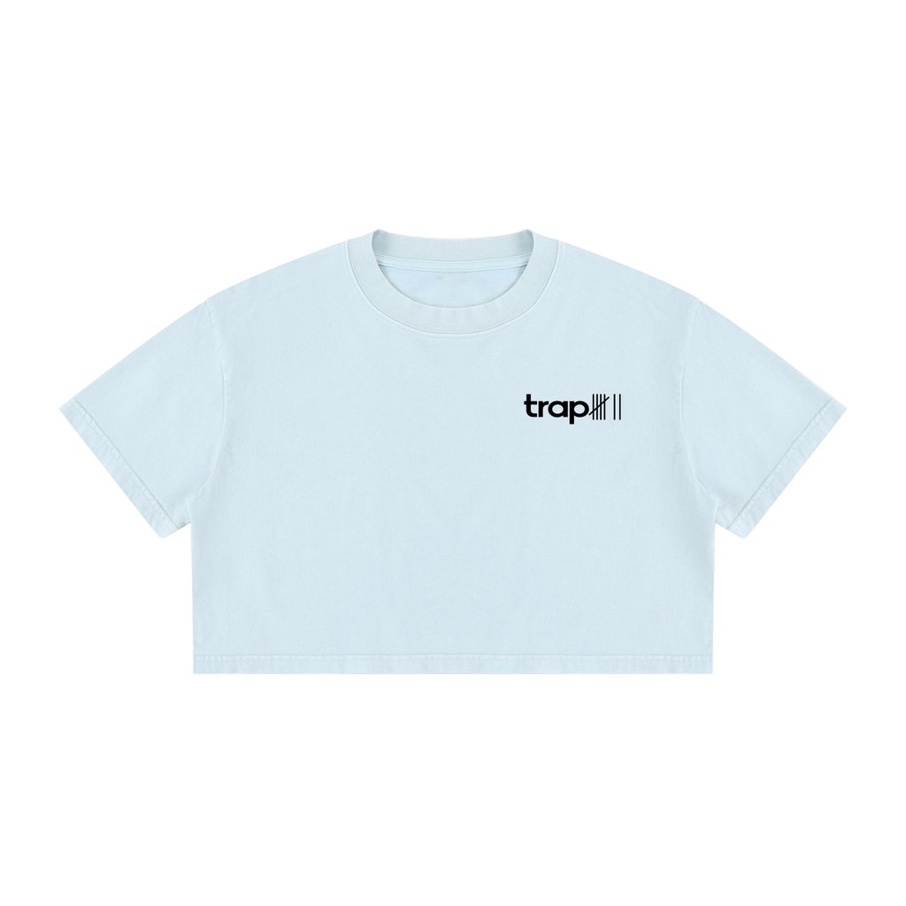 Mineral Wash Cropped Cotton Tee