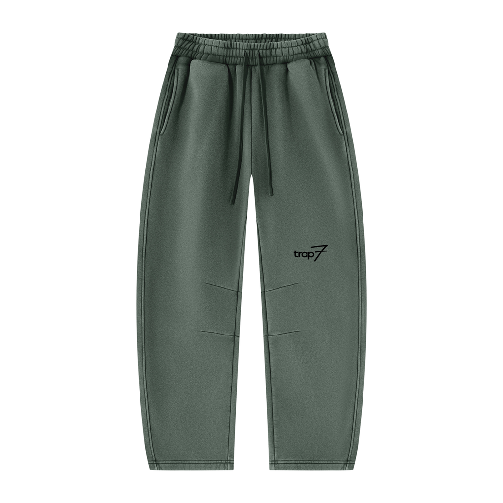 Vintage Wash Barrel-Leg Fleece Sweatpants