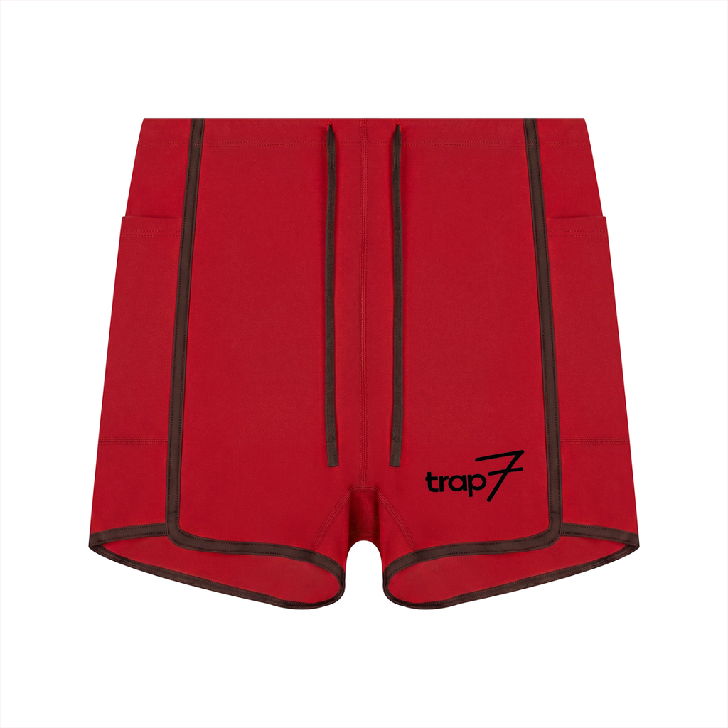 Retro High-Rise Ringer Yoga Shorts