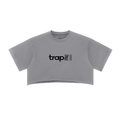 Snow Washed Raw-Edge Crop Tee