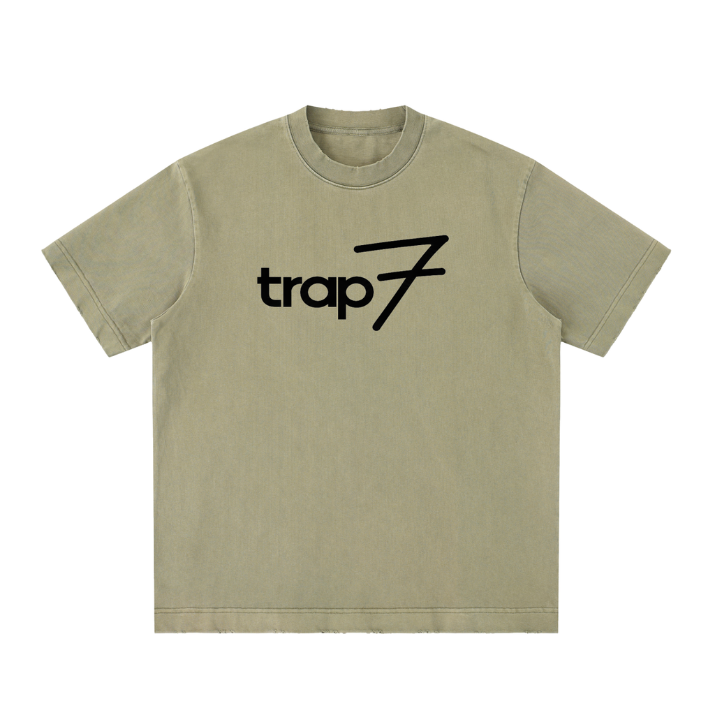 Vintage Washed Frayed-Edge Tee