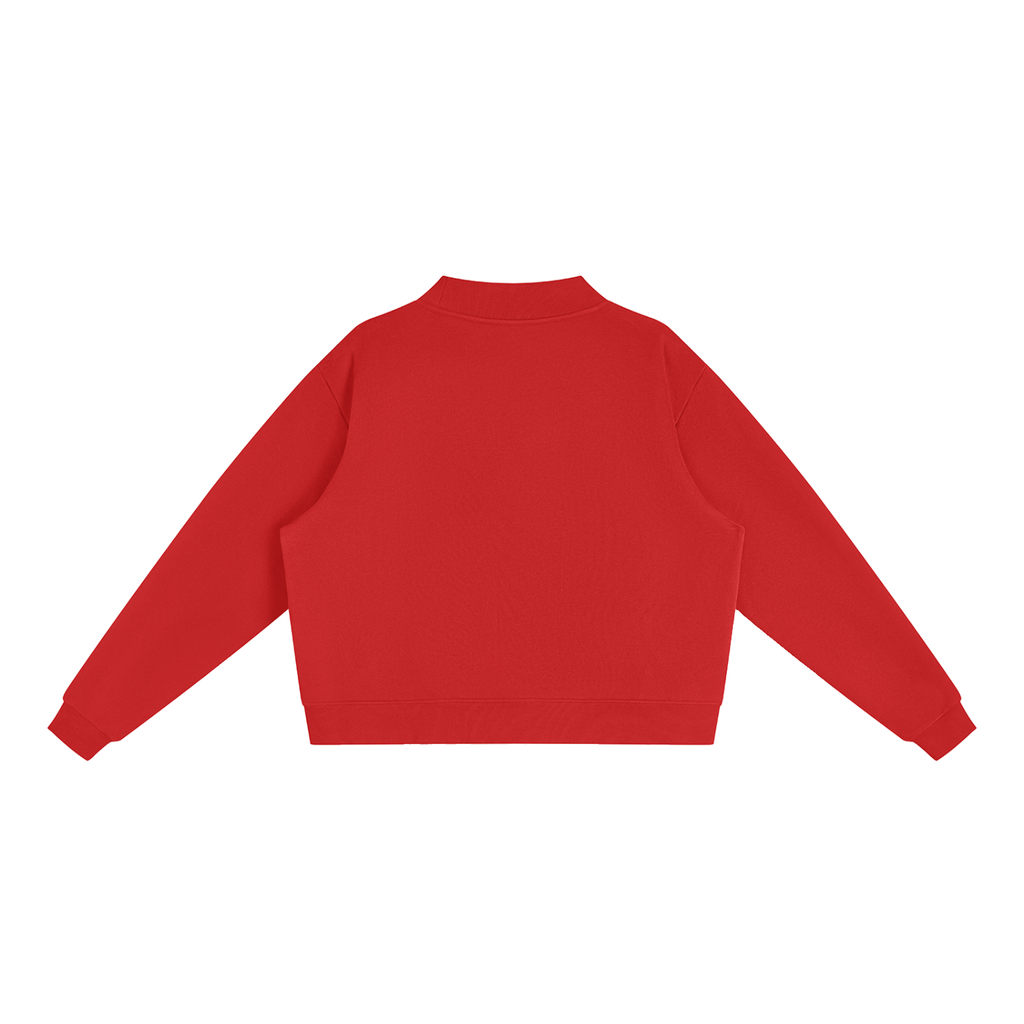 Cozy Mock-Neck Fleece Sweatshirt