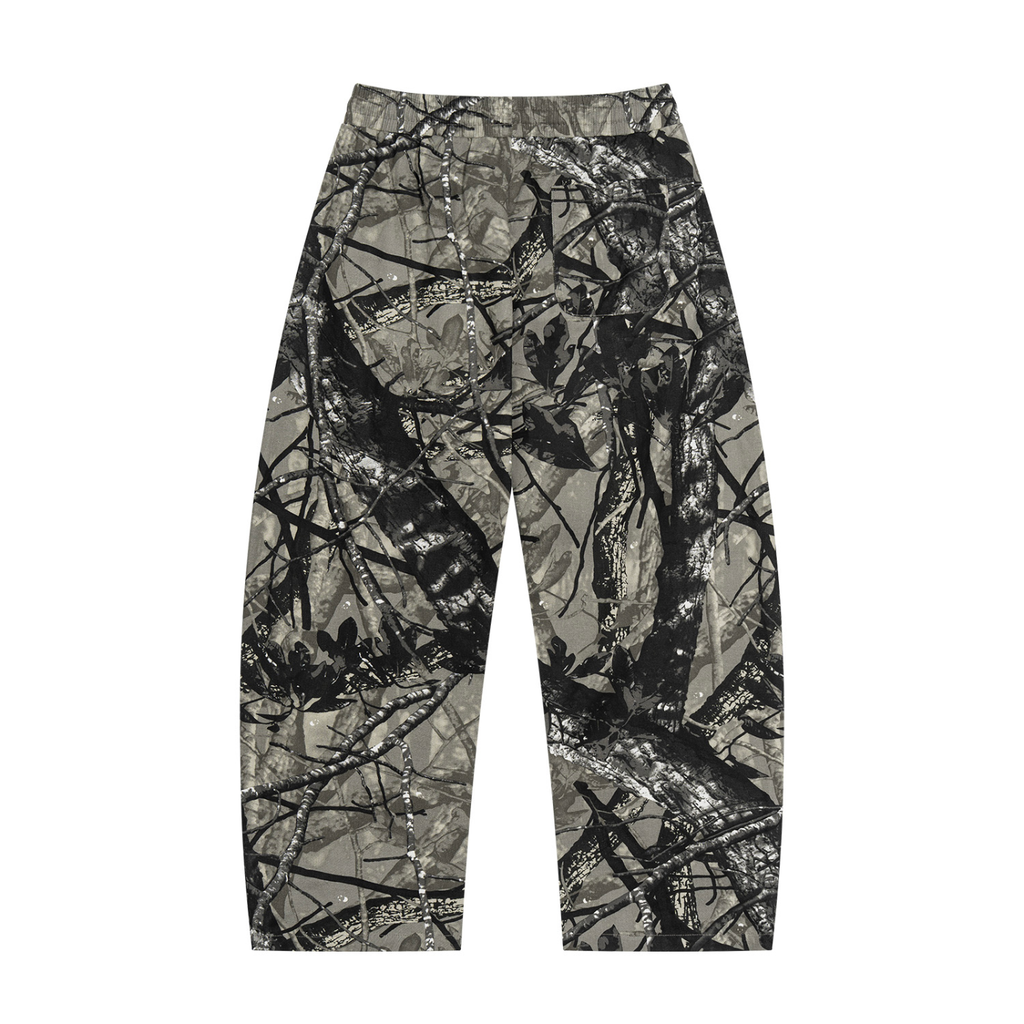 Unisex Camo Barrel-Leg Pants