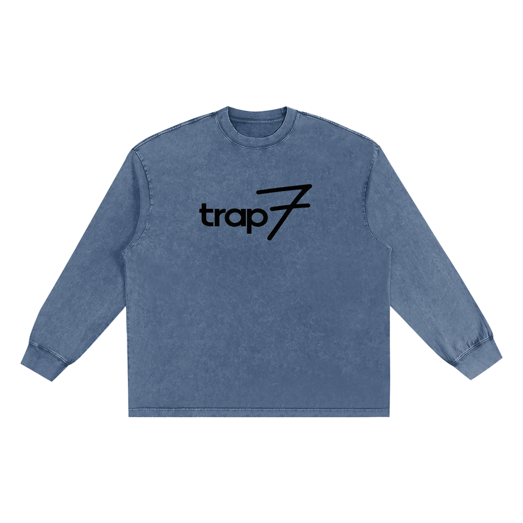 Snow Washed Raw-Edge Tee