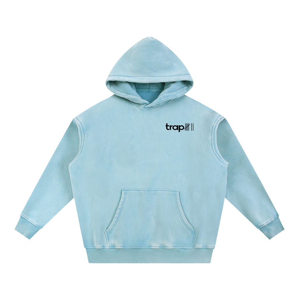 Snow Washed Oversized Fleece Hoodie