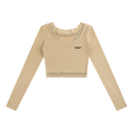Lace-Trim Long-Sleeve Everyday Tee
