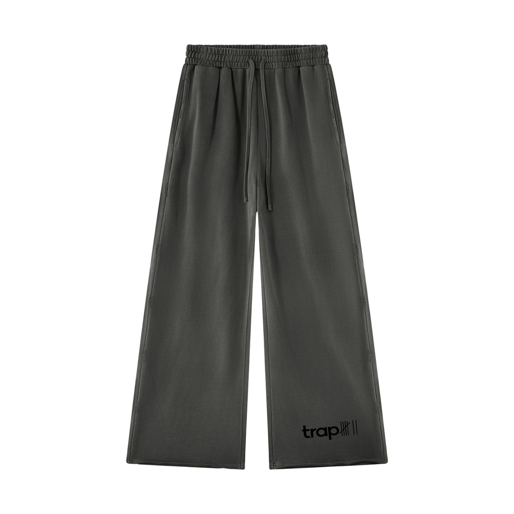 Vintage-Washed Raw-Edge Sweatpants