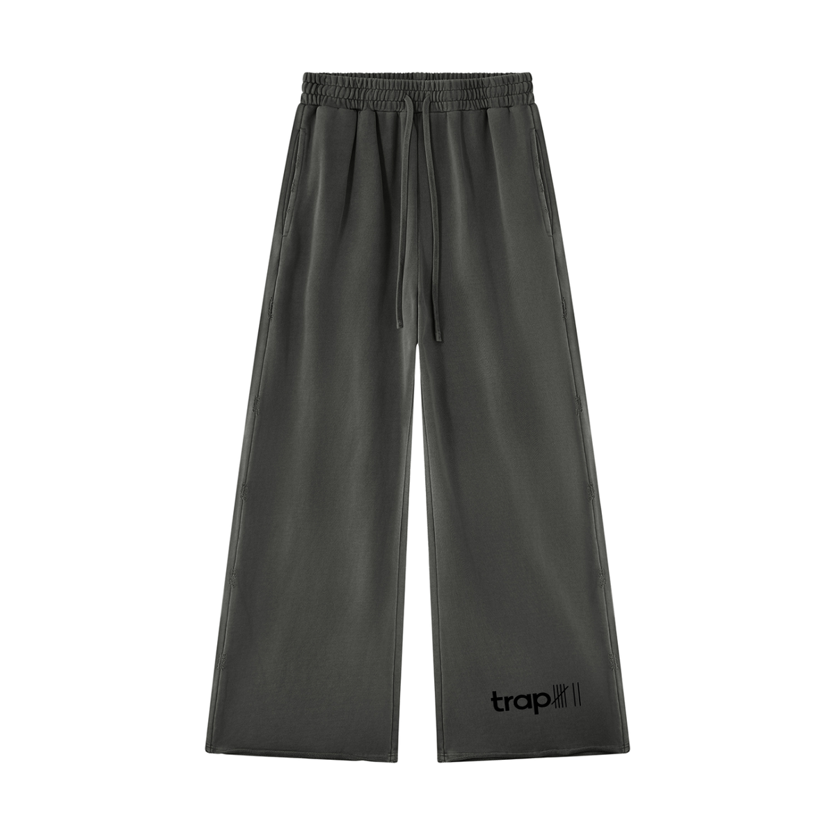 Vintage-Washed Raw-Edge Sweatpants
