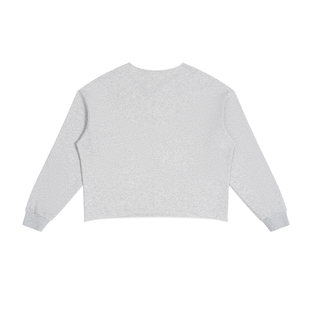 Unisex Raw-Edge Panel Boxy Sweatshirt