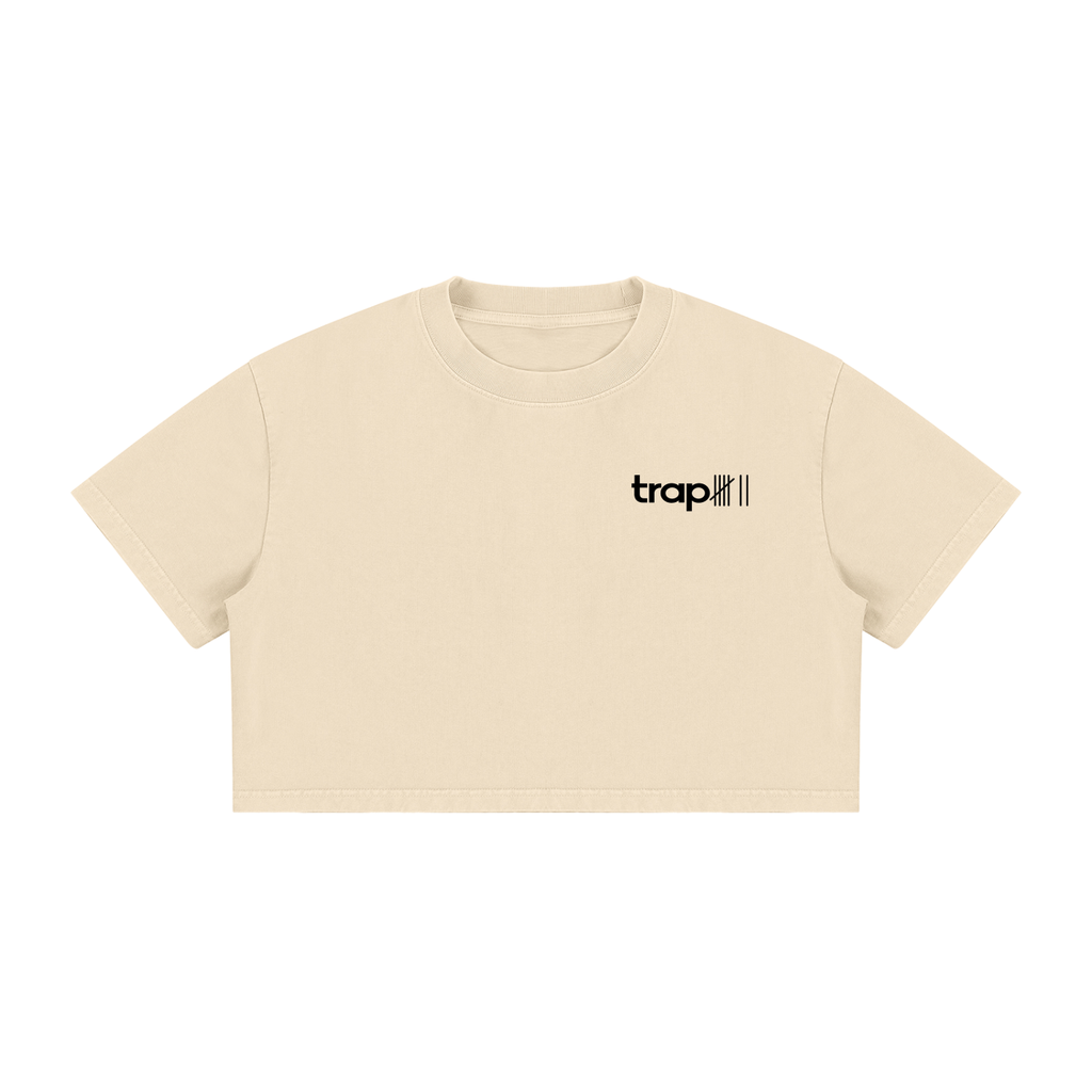 Mineral Wash Cropped Cotton Tee