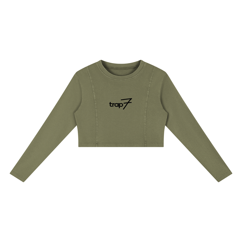 Mineral-Washed Everyday Crop Sweatshirt