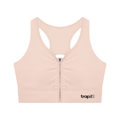 Cropped Zip-Front Performance Bra