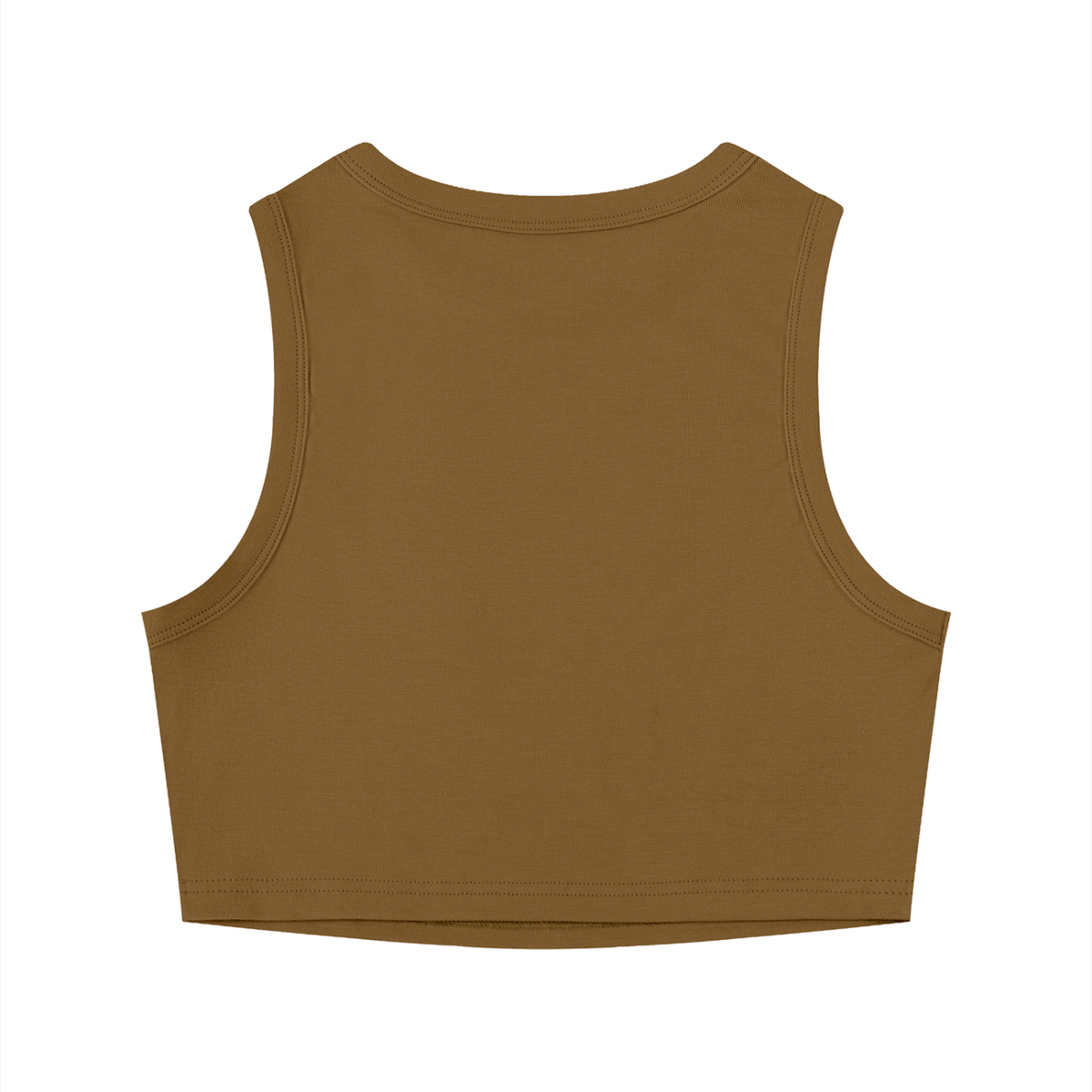 Sculpted Crewneck Crop Tank