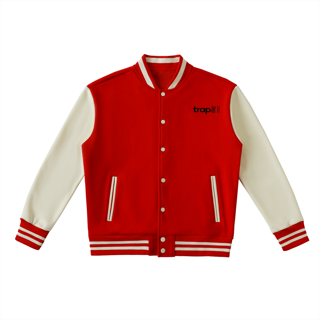 Two-Tone Fleece Varsity Jacket
