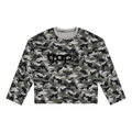Unisex Camo Waffle Raw-Edge Tee