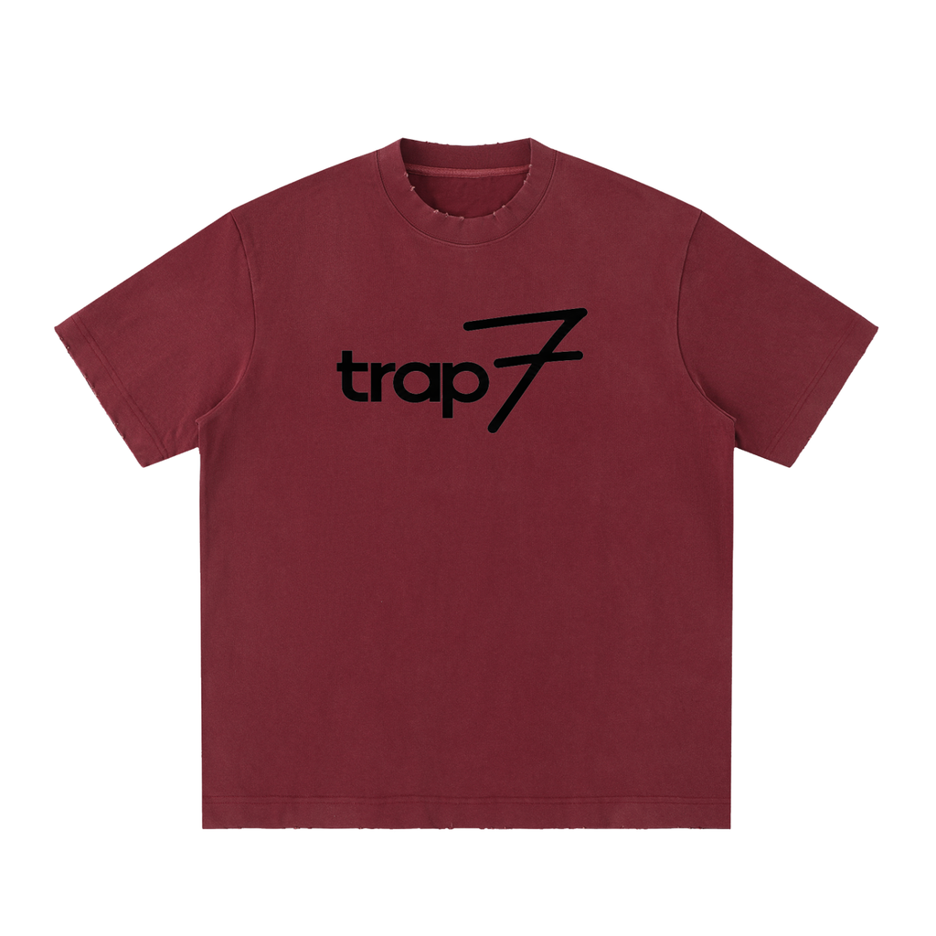 Vintage Washed Frayed-Edge Tee