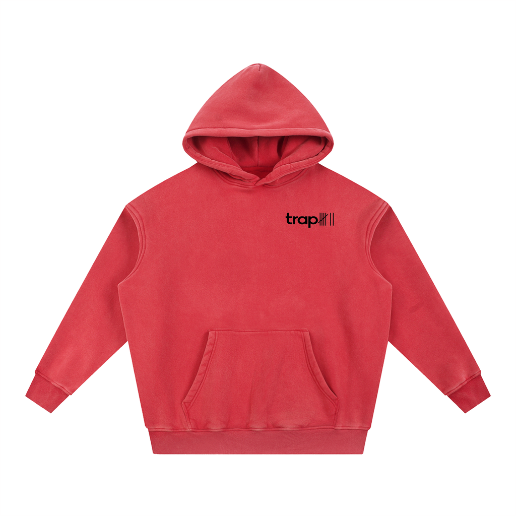 Snow Washed Oversized Fleece Hoodie