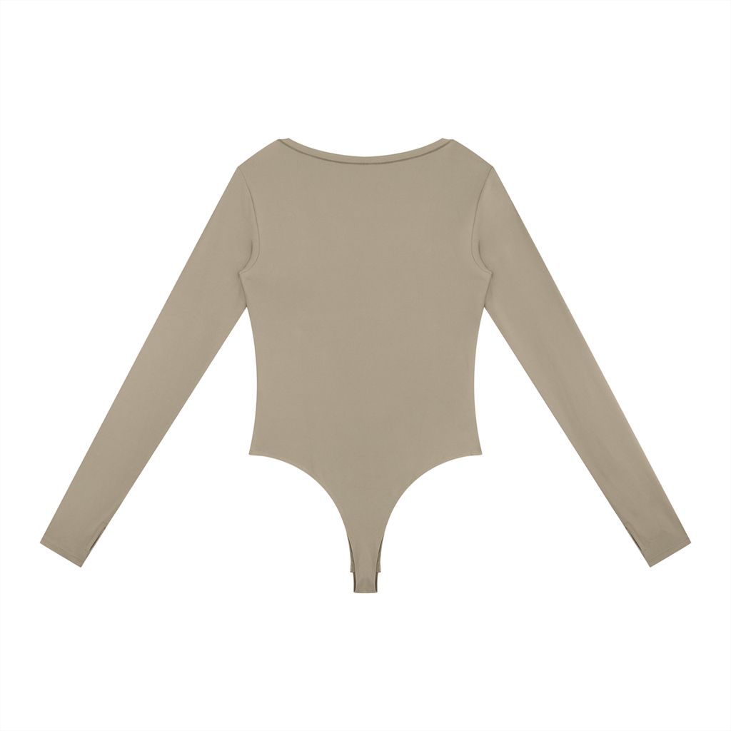 Sleek Long-Sleeve Yoga Bodysuit