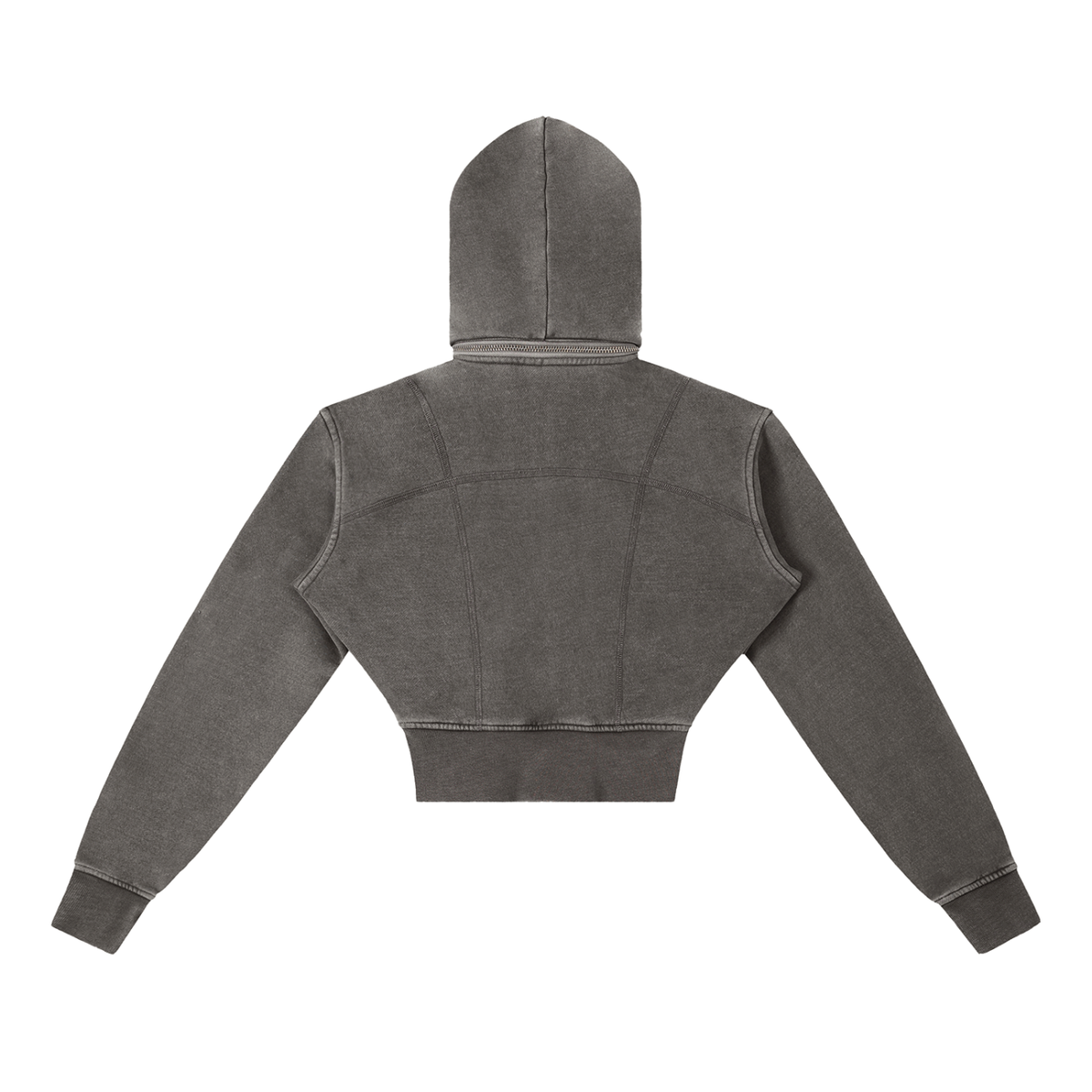 Vintage Wash Cropped Fleece Hoodie