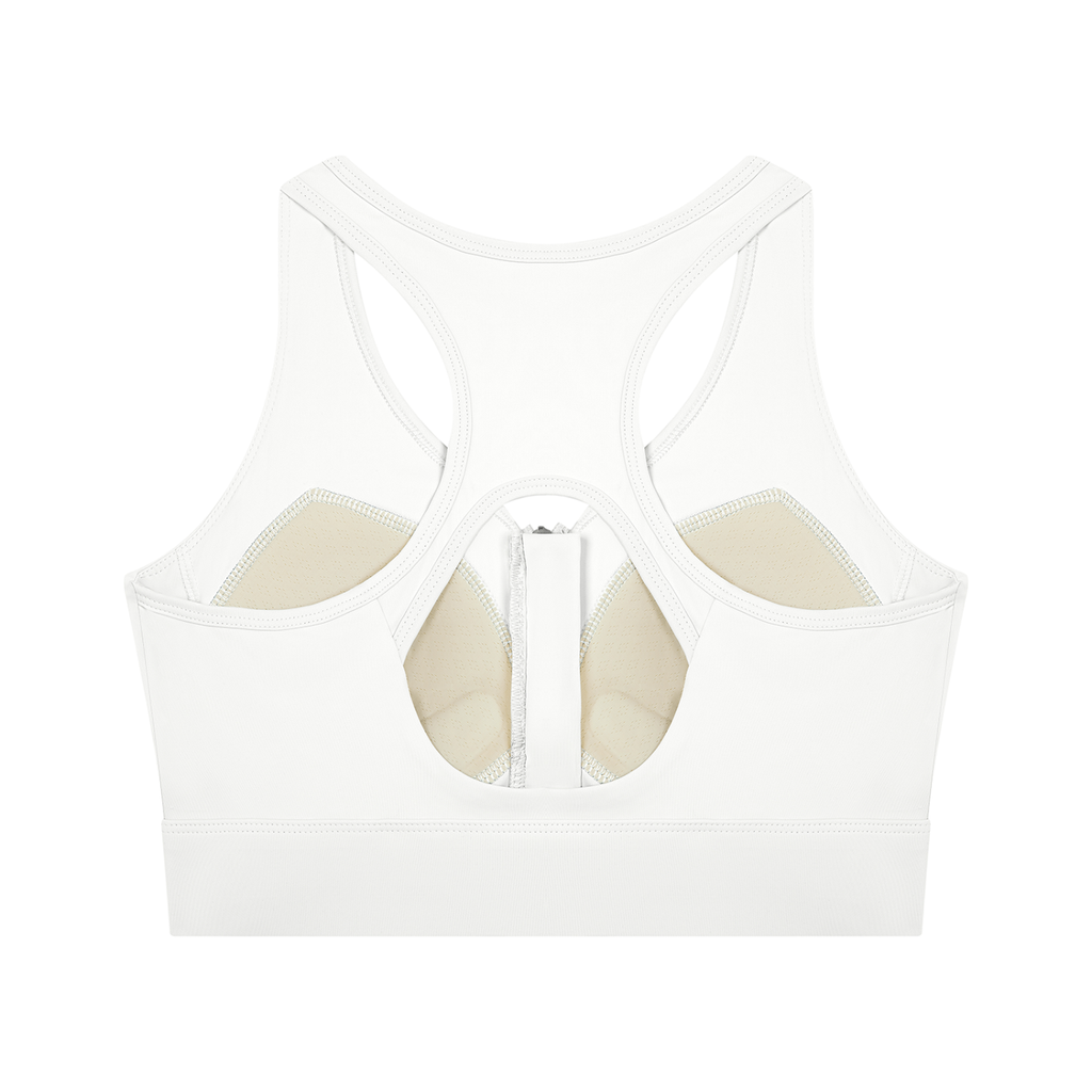 Cropped Zip-Front Performance Bra