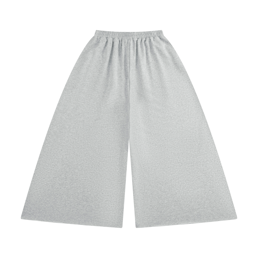 Relaxed Raw-Edge Wide-Leg Sweatpants