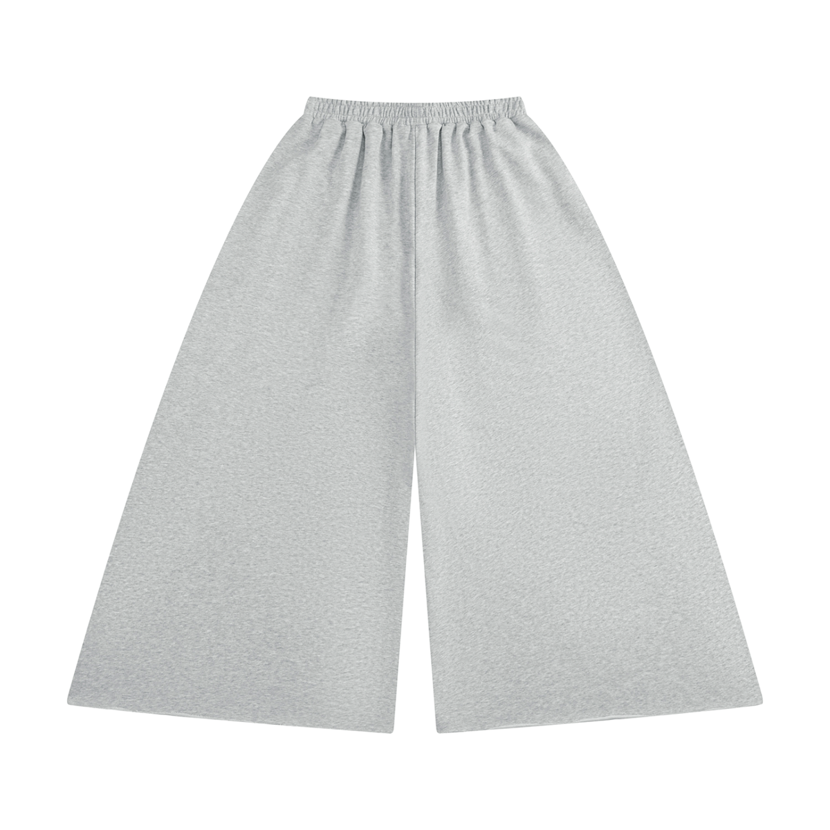 Relaxed Raw-Edge Wide-Leg Sweatpants