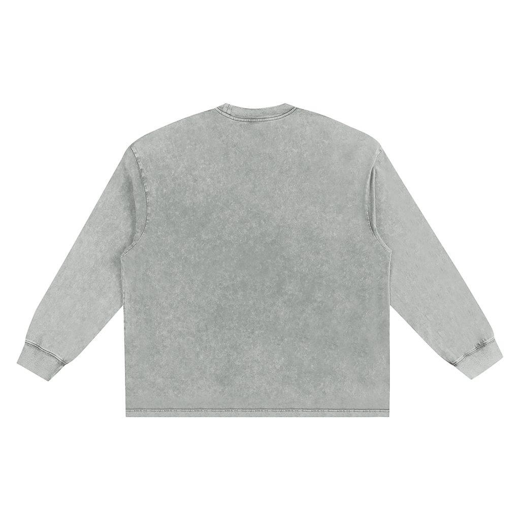Snow Washed Raw-Edge Tee