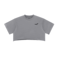 Snow Washed Raw-Edge Crop Tee