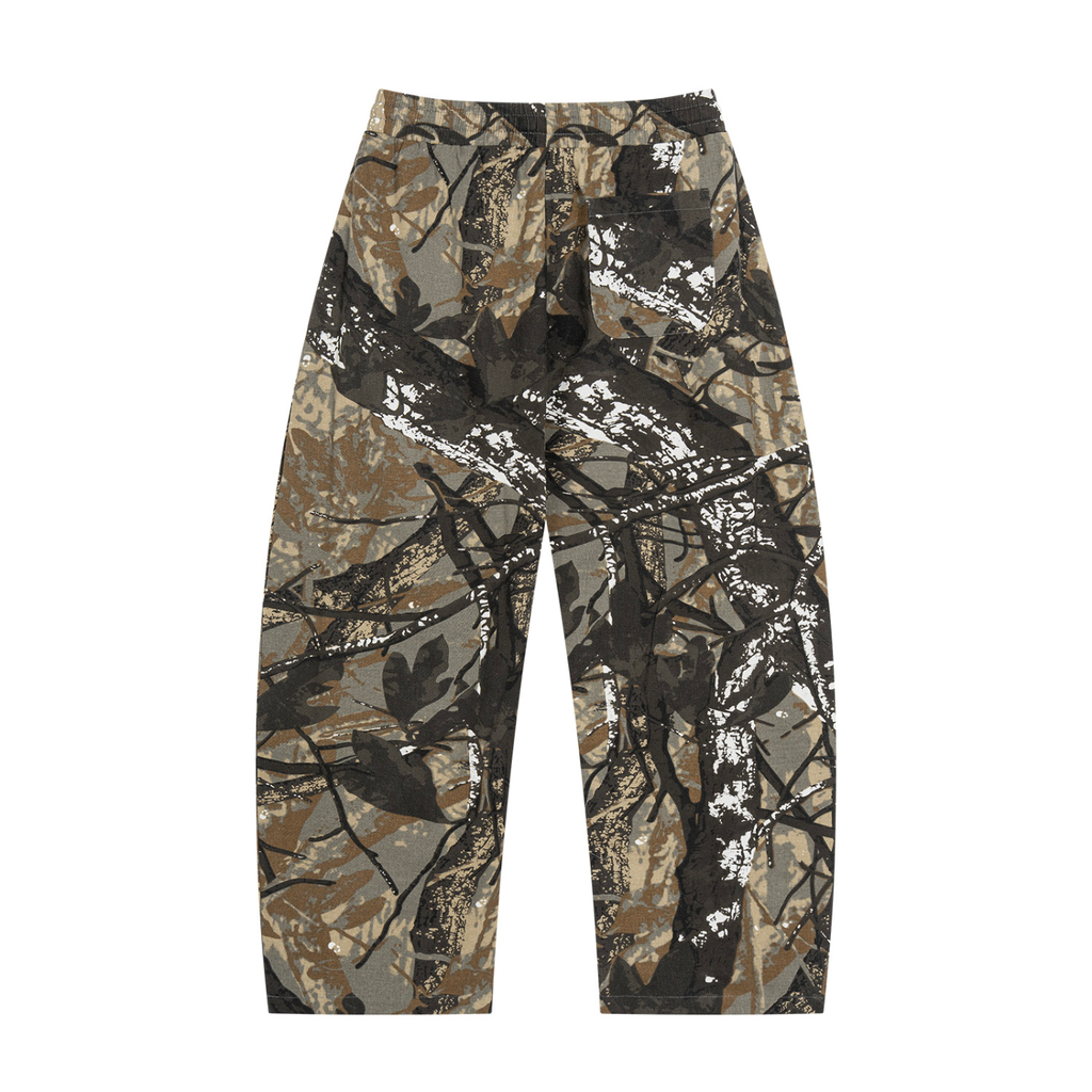 Unisex Camo Barrel-Leg Pants