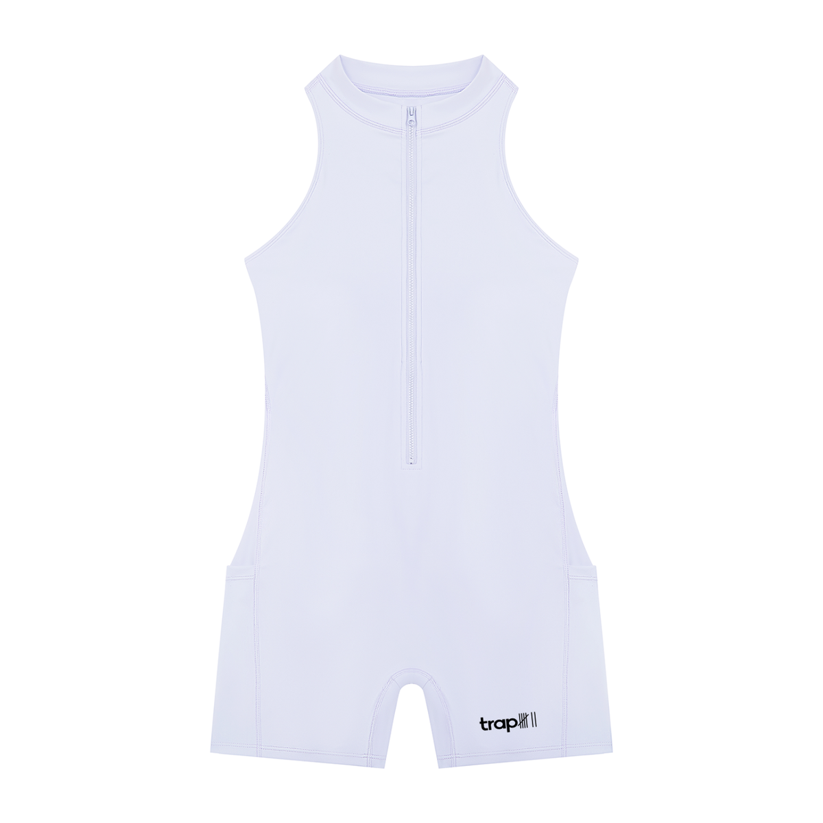 Sleek Quarter-Zip Yoga Romper