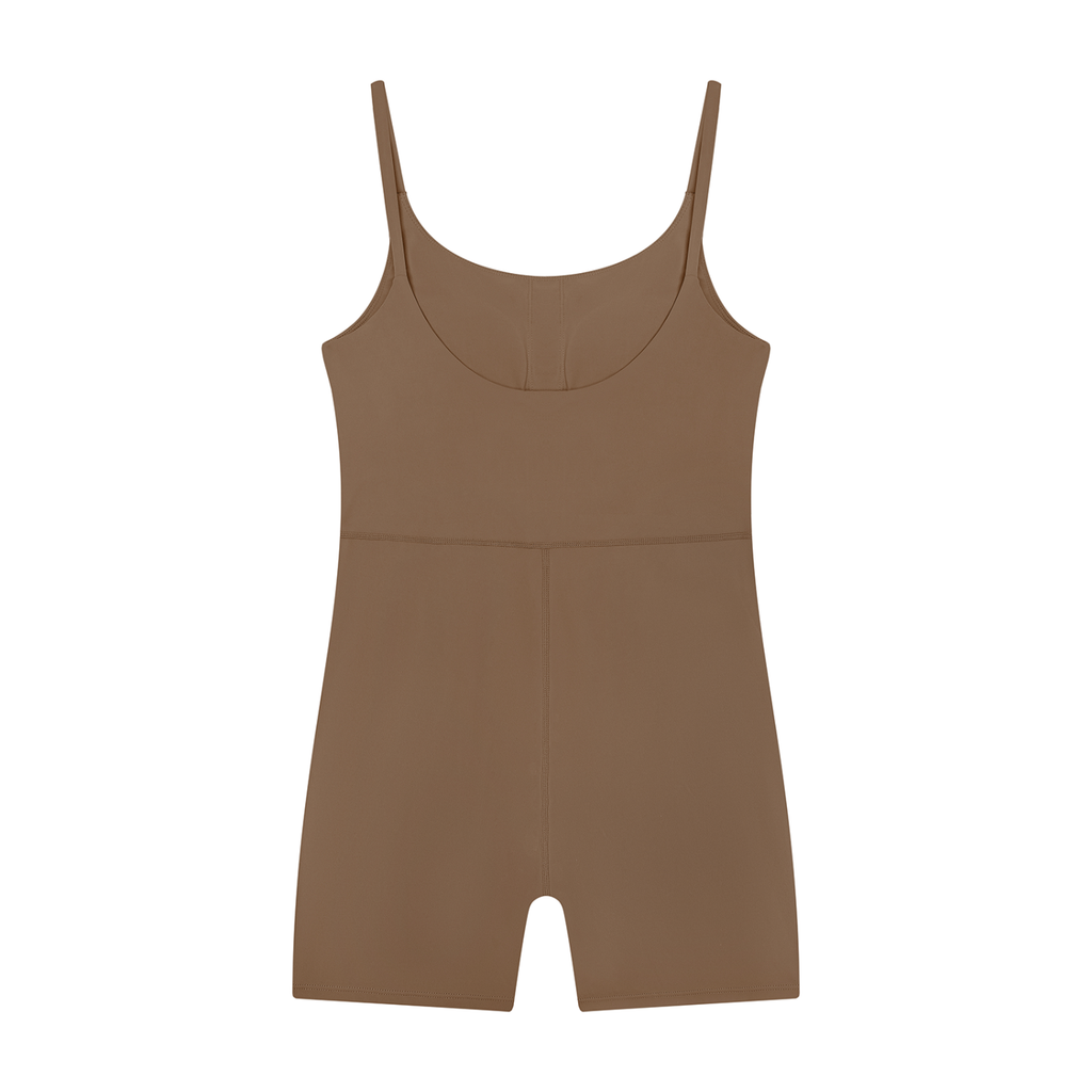 Sleek U-Neck Yoga Romper