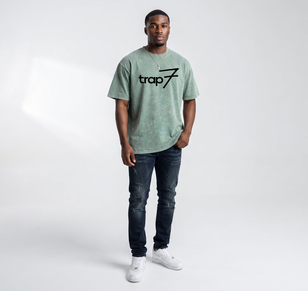 Snow Washed Oversized Cotton Tee