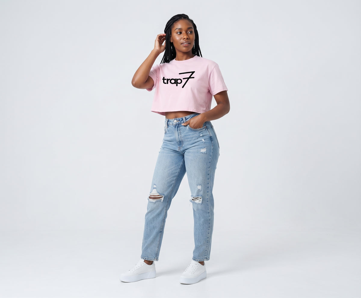 Mineral Wash Cropped Cotton Tee